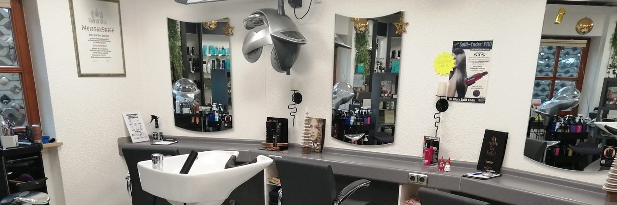 Präsentationsansicht der Firma Sandra's Frisierstüberl