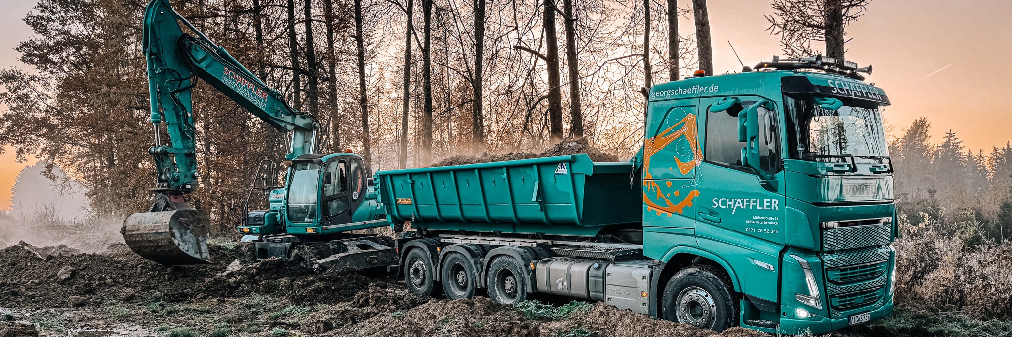 Präsentationsansicht der Firma Georg Schäffler GmbH 
Erdbau - Transporte - Abbruch